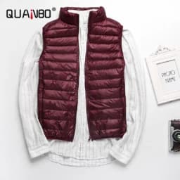 Men's Sleeveless Puffer Jacket 2025 New Autumn Spring Lightweight Water-Resistant Packable Men Down Vest Coat Plus Size 5xl 6xl