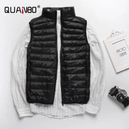 Men's Sleeveless Puffer Jacket 2025 New Autumn Spring Lightweight Water-Resistant Packable Men Down Vest Coat Plus Size 5xl 6xl