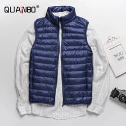 Men's Sleeveless Puffer Jacket 2025 New Autumn Spring Lightweight Water-Resistant Packable Men Down Vest Coat Plus Size 5xl 6xl