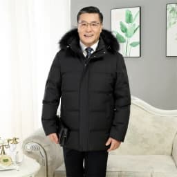 -30 Degree White Goose Down Jacket Parkas Men Windproof Fur Hooded Down Coats Fur Collar Hooded Thick Winter Jacket Padding