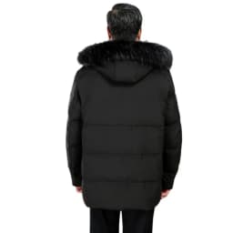-30 Degree White Goose Down Jacket Parkas Men Windproof Fur Hooded Down Coats Fur Collar Hooded Thick Winter Jacket Padding