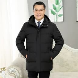 -30 Degree White Goose Down Jacket Parkas Men Windproof Fur Hooded Down Coats Fur Collar Hooded Thick Winter Jacket Padding