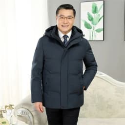 -30 Degree White Goose Down Jacket Parkas Men Windproof Fur Hooded Down Coats Fur Collar Hooded Thick Winter Jacket Padding