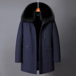 Canada Fashion Winter Jacket for Men Down Coat Parka Men's White Goose Down Jacket Long Padding Detachable Down Inner Liner H819