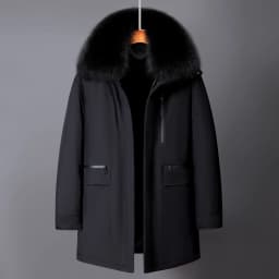 Canada Fashion Winter Jacket for Men Down Coat Parka Men's White Goose Down Jacket Long Padding Detachable Down Inner Liner H819