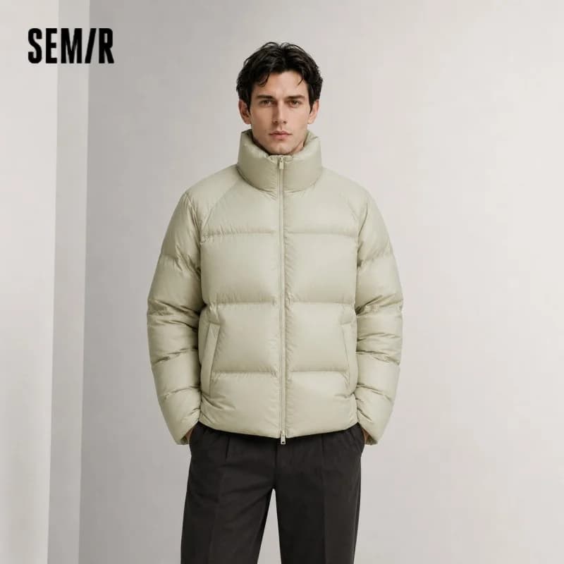 Semir Down Jacket Men 2026 Winter New Thickened Short Coat Three-Proof Thermal Puffer Coat Couple Top Trendy Down Jacket