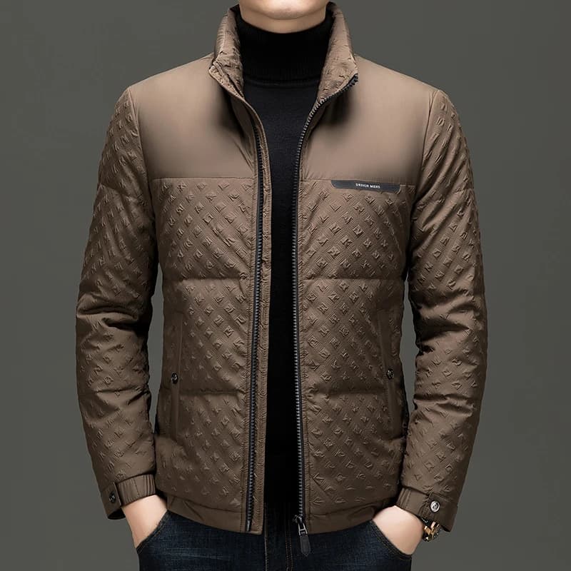 Winter New Men's Trendy Down Jacket Thickened Stand-up collar Duck Down Jacket short warm Coat