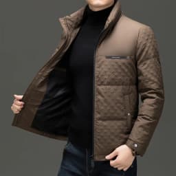 Winter New Men's Trendy Down Jacket Thickened Stand-up collar Duck Down Jacket short warm Coat
