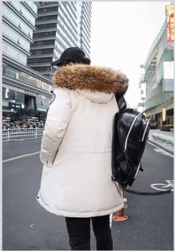 Men's Winter Jacket Fur Hood Thick White Duck Down Coats Men Mid-Length Outdoor Puffer Jackets Jaqueta Masculina Inverno JK-045