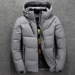 Winter Warm Down Jacket Men Coat Casual Stand Collar Thick White Duck Jacket Men's Winter Hooded Down Jacket Outwear Male Coats
