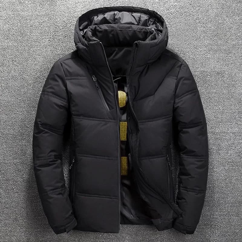 Winter Warm Down Jacket Men Coat Casual Stand Collar Thick White Duck Jacket Men's Winter Hooded Down Jacket Outwear Male Coats