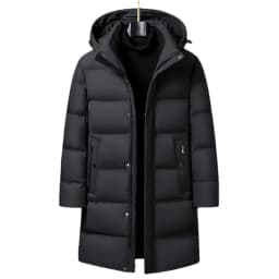 Canada Fashion Winter Jacket for Men Down Coat Parka Men's White Goose Down Jacket Collar Hooded Warm Thick Long Padding M-4XL
