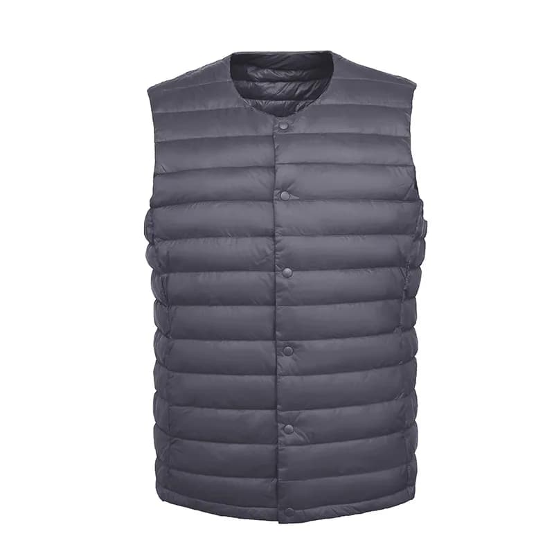 NewBang Men Down Vest Ultra Light Down Vest Portable V-neck Sleeveless Coat Man Winter Without Collar Warm Liner