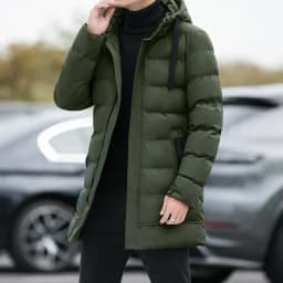 Male Winter Warm Long Outwear Hooded Thicken Mid-length Hooded For Men Warm Coat New Winter Puffer Jacket Fashion Parka Overcoat