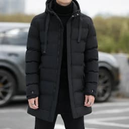 Male Winter Warm Long Outwear Hooded Thicken Mid-length Hooded For Men Warm Coat New Winter Puffer Jacket Fashion Parka Overcoat