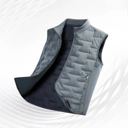 Men's Down Vest Winter Warm Lightweight Thermal Padded Sleeveless Jacket Outdoor Sports Casual Bodywarmer