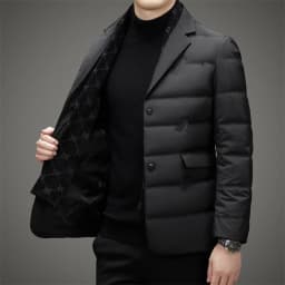 Men's Down Coat White Duck Down Jacket Winter Warm Business Slim Fit Duck Down Suit for Men Lightweigth Puffer Jacket Men JK-013