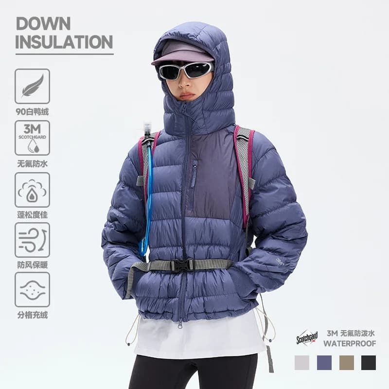Waterproof Lightweight Hooded 90% White Down Jackets For Men Winter Portable Traveling Down Coats Men Outerwear JK-053