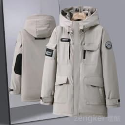 Big size winter jackets for men women workwear hooded medium-length winter thick down jacket 12XL puffer jacket men 11XL 10XL