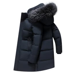 Canada Fashion Winter Jacket Men Down Coat Parka Men's White Goose Down Jackets Fur Collar Hooded Warm Thick Long Padding HWY287