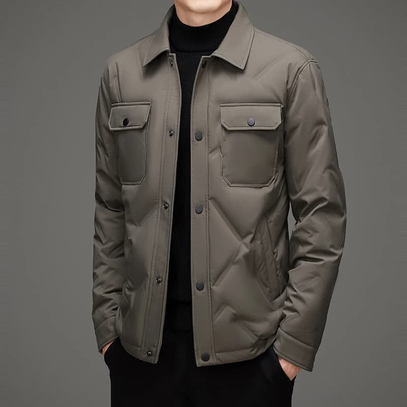 Men's 50% White Duck Down down coat 2026 winter turndown collar warm Down Jackets men fashion light and thin Jacket M-4XL
