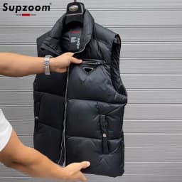Supzoom 2025 Top Fashion New Arrival Stand Collar Autumn And Winter For Men And Women Warm Thickened Down Vest