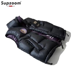 Supzoom 2023 Top Fashion New Arrival Letters Leather Stand Collar Autumn And Winter For Men And Women Warm Thickened Down Vest