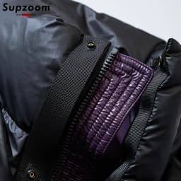 Supzoom 2023 Top Fashion New Arrival Letters Leather Stand Collar Autumn And Winter For Men And Women Warm Thickened Down Vest