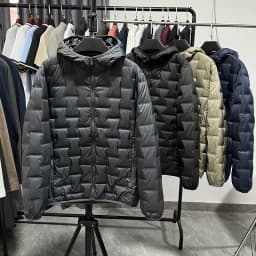 Warmth God Clothes! 90 Duck down Filling! Lightweight Padded Jacket Winter Outdoor Casual Heat Pressed Sports Hooded Coat
