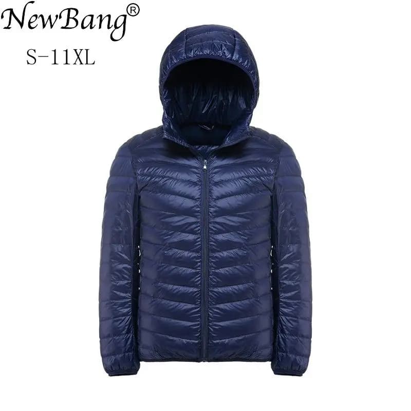 NewBang 11XL 10XL Large Size Down Coats Male Ultra Light Down Jacket Men Windbreaker Feather Lightweigt Hooded Winter Parka