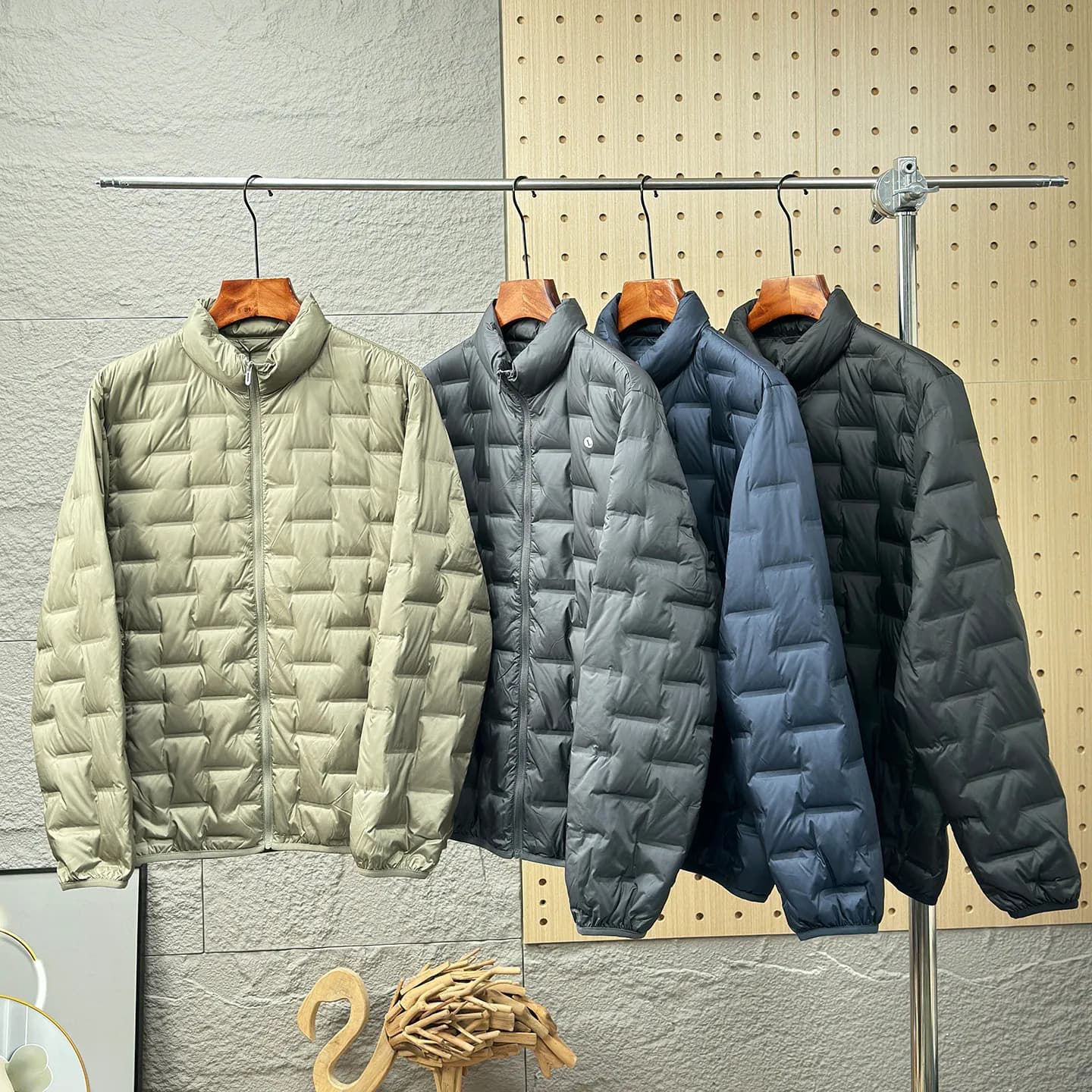 Men 90% Duck Down Jacket Fully Seam Sealed Stand Collar Winter Warm Puffer Coat Quilted Down Proof Autumn Thermal Outerwear
