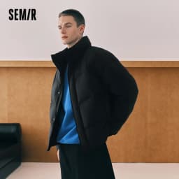 Semir Unisex Down Jacket 90 Percent Down Fill High Loft Fill Stand Collar Puffer Shape 2026 Winter Warm Insulation