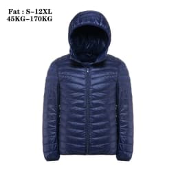 Oversized Men Spring Jackets Quality Men's Ultra Light Down Jacket 90% White Duck Down Men's Hooded Portable Jacket
