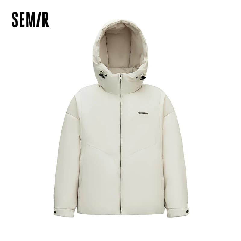 Semir Men Down Jacket Drawstring Hooded Urban Commuter 2026 New Winter Daily Wear Urban Casual Style Cold Weather Layering