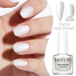 LILYCUTE 7ml 28 Colors Matte Nail Polish Pink Coffee Brown Air Dry No Need Cure Nail Art DIY At Home Manicure Design