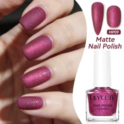 LILYCUTE 7ml 28 Colors Matte Nail Polish Pink Coffee Brown Air Dry No Need Cure Nail Art DIY At Home Manicure Design
