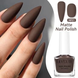 LILYCUTE 7ml 28 Colors Matte Nail Polish Pink Coffee Brown Air Dry No Need Cure Nail Art DIY At Home Manicure Design