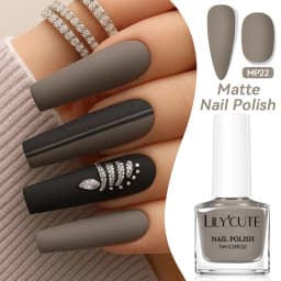 LILYCUTE 7ml 28 Colors Matte Nail Polish Pink Coffee Brown Air Dry No Need Cure Nail Art DIY At Home Manicure Design