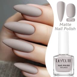 LILYCUTE 7ml 28 Colors Matte Nail Polish Pink Coffee Brown Air Dry No Need Cure Nail Art DIY At Home Manicure Design