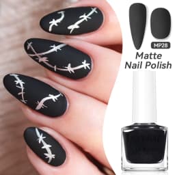 LILYCUTE 7ml 28 Colors Matte Nail Polish Pink Coffee Brown Air Dry No Need Cure Nail Art DIY At Home Manicure Design