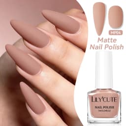 LILYCUTE 7ml 28 Colors Matte Nail Polish Pink Coffee Brown Air Dry No Need Cure Nail Art DIY At Home Manicure Design