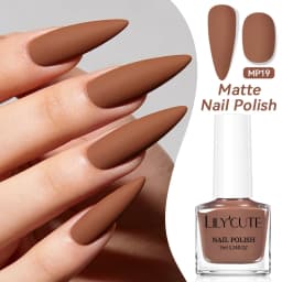 LILYCUTE 7ml 28 Colors Matte Nail Polish Pink Coffee Brown Air Dry No Need Cure Nail Art DIY At Home Manicure Design