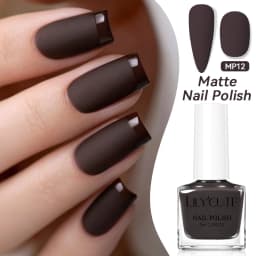 LILYCUTE 7ml 28 Colors Matte Nail Polish Pink Coffee Brown Air Dry No Need Cure Nail Art DIY At Home Manicure Design