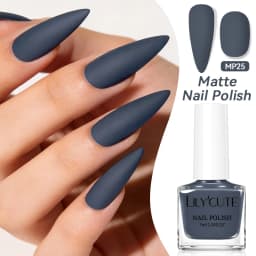 LILYCUTE 7ml 28 Colors Matte Nail Polish Pink Coffee Brown Air Dry No Need Cure Nail Art DIY At Home Manicure Design