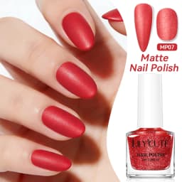 LILYCUTE 7ml 28 Colors Matte Nail Polish Pink Coffee Brown Air Dry No Need Cure Nail Art DIY At Home Manicure Design