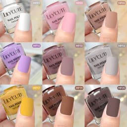 LILYCUTE 7ml 28 Colors Matte Nail Polish Pink Coffee Brown Air Dry No Need Cure Nail Art DIY At Home Manicure Design