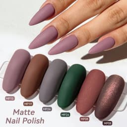 LILYCUTE 7ml 28 Colors Matte Nail Polish Pink Coffee Brown Air Dry No Need Cure Nail Art DIY At Home Manicure Design