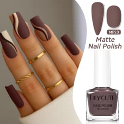 LILYCUTE 7ml 28 Colors Matte Nail Polish Pink Coffee Brown Air Dry No Need Cure Nail Art DIY At Home Manicure Design