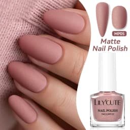 LILYCUTE 7ml 28 Colors Matte Nail Polish Pink Coffee Brown Air Dry No Need Cure Nail Art DIY At Home Manicure Design