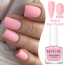 LILYCUTE 7ml 28 Colors Matte Nail Polish Pink Coffee Brown Air Dry No Need Cure Nail Art DIY At Home Manicure Design
